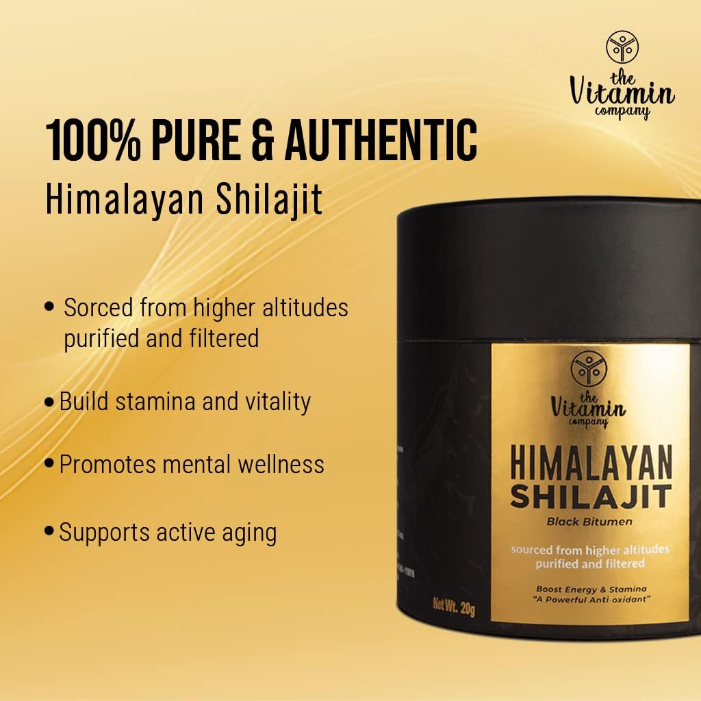 The Vitamin Company - Premium Himalayan Shilajit Resin 20g – Ayurvedic Sexual Wellness & Energy Booster for Men & Women