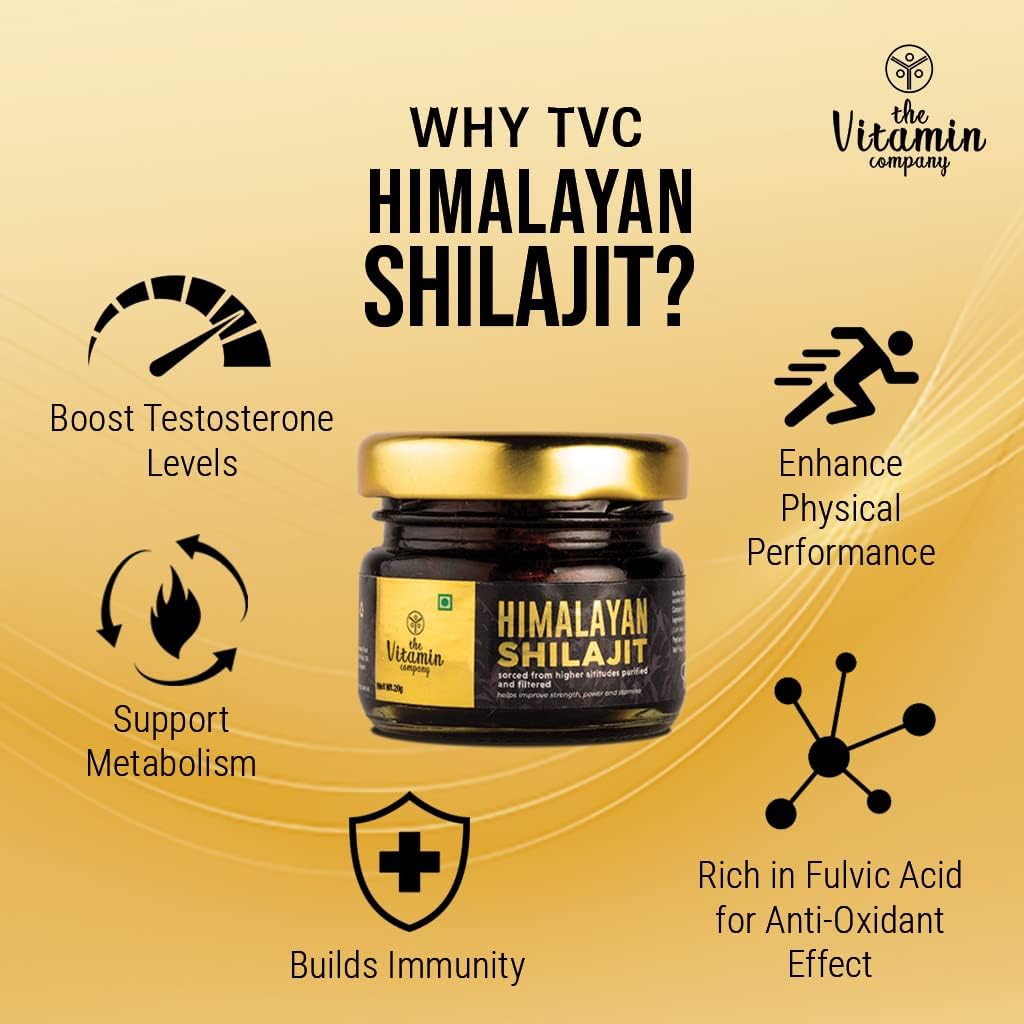 The Vitamin Company - Premium Himalayan Shilajit Resin 20g – Ayurvedic Sexual Wellness & Energy Booster for Men & Women