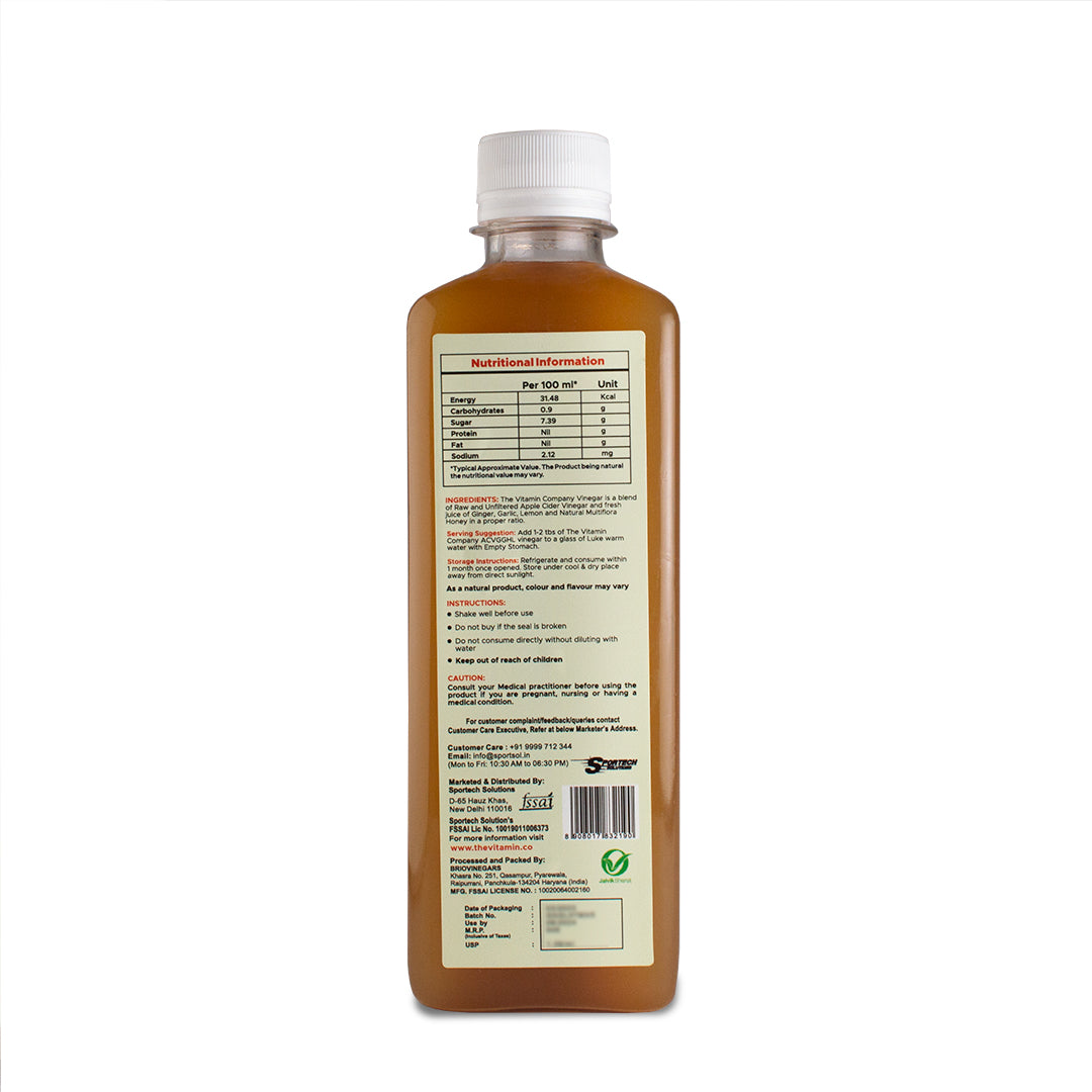 Apple Cider Vinegar - with Mother and (with Ginger Garlic Lemon & Honey) Natural Apple Cider Vinegar – Supports Digestion, Detox & Weight Management, Skin & Hair – Raw, Organic & Unfiltered