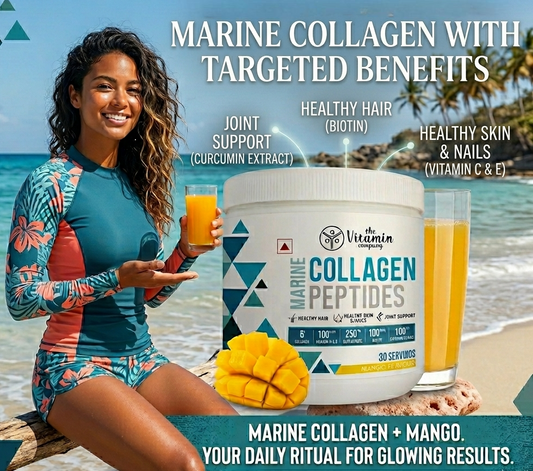 Marine Collagen Peptides Powder 240g – Mango Flavour | Skin, Hair, Nails & Joint Support Supplement