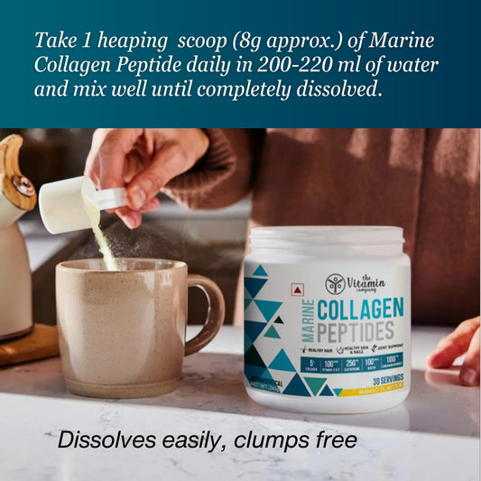 Hydrolyzed Marine Collagen Peptides | Mango Flavour | Skin & Beauty Support