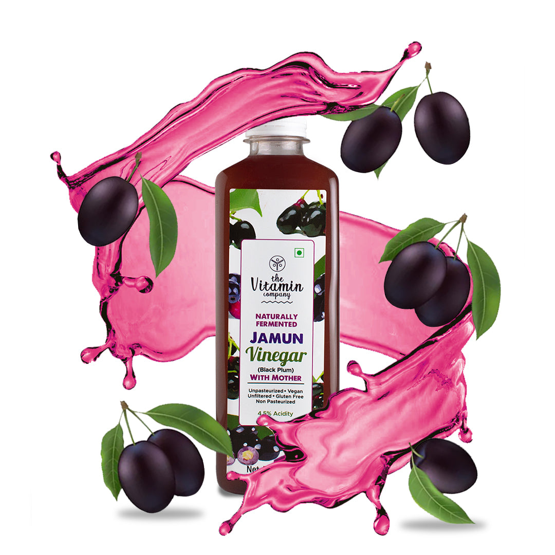 Jamun Vinegar with Mother, Vinegar made with jamun fruit, alternative to apple cider vinegar