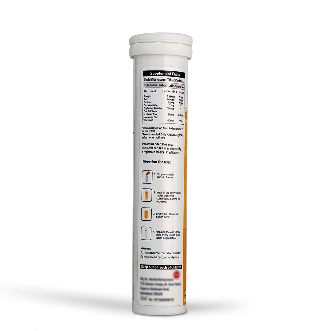 Immunity 1000 mg with Vitamin C and Zinc, (Effervescent Tablets)