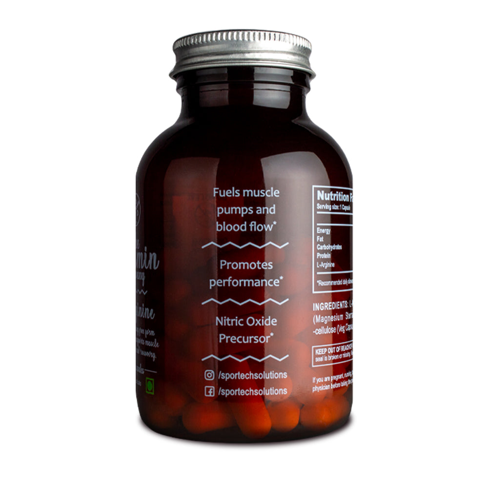 L-Arginine 1000 mg | Free Form Amino Acid for Muscle Recovery | Pre-Workout Supp
