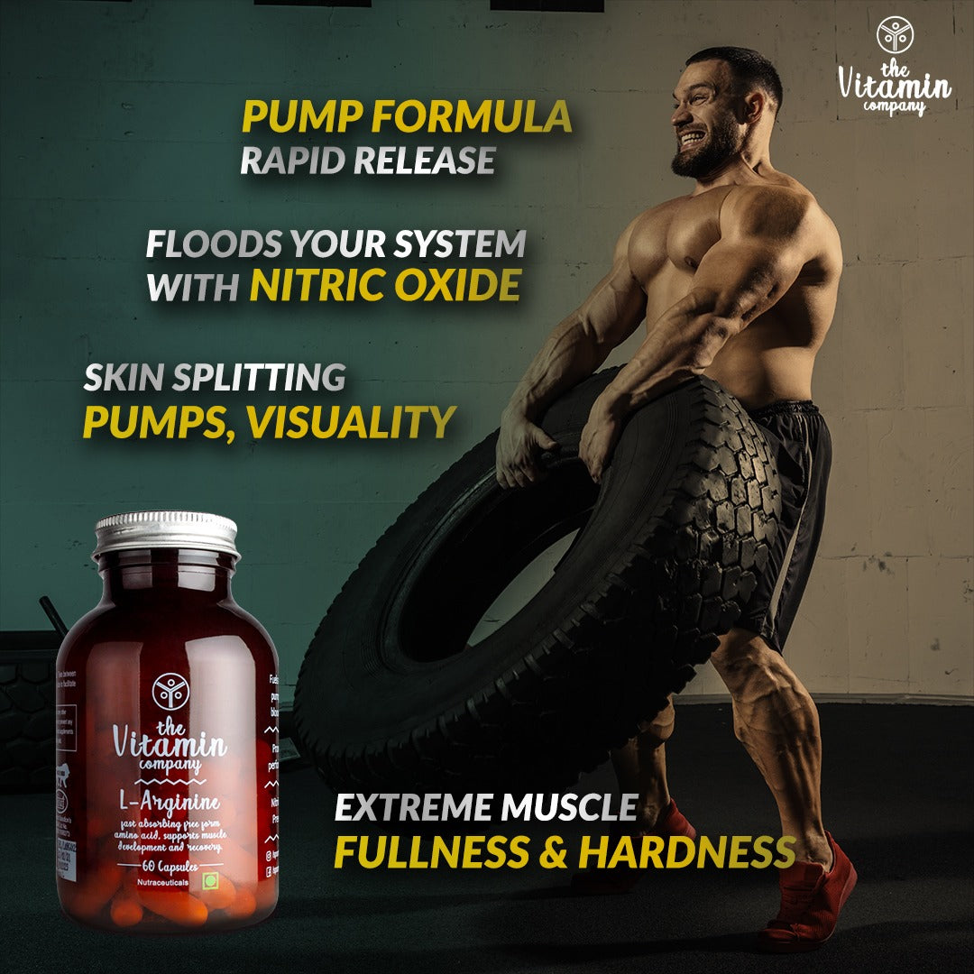 L-Arginine 1000 mg | Free Form Amino Acid for Muscle Recovery | Pre-Workout Supp