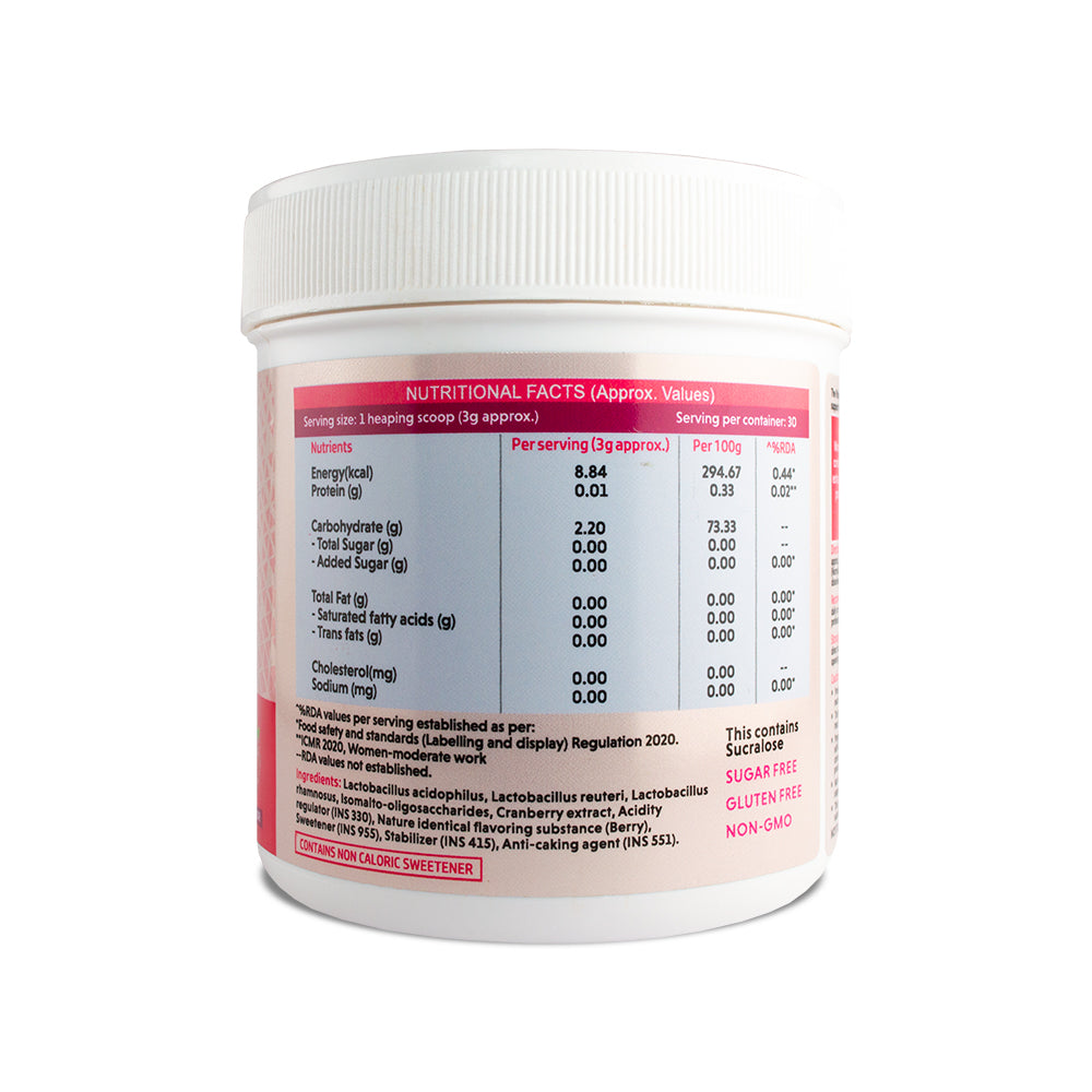 Women's Probiotic Drink for UTI Support, Balance Vaginal PH & Infection, Sugar Free Powder