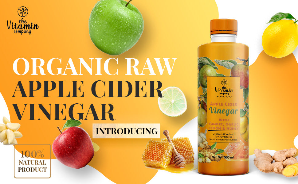 Fresh and tasty apple cider vinegar with mother
