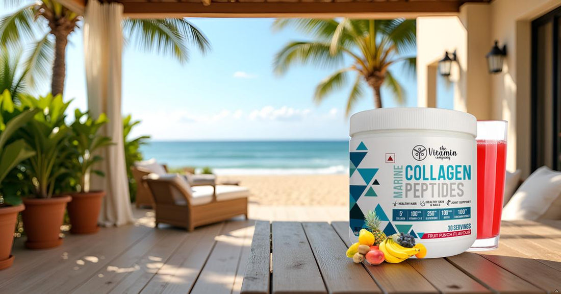 Marine Collagen Powder with Glutathione, Biotin, Vitamin C &amp; E – The Ultimate Beauty &amp; Wellness Boost (Fruits Flavour)