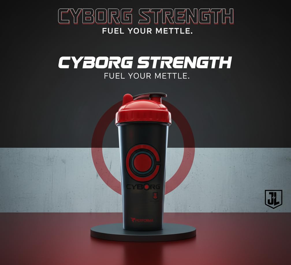 Cyborg Justice League Shaker Bottle 800ml | Leak-Proof Gym Shaker