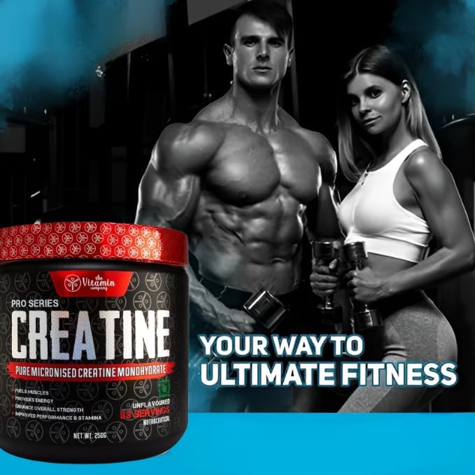 Pro Series Creatine Monohydrate 250g (83 Servings) – Pure Micronised, Unflavoured | Muscle Strength, Power & Performance Supplement