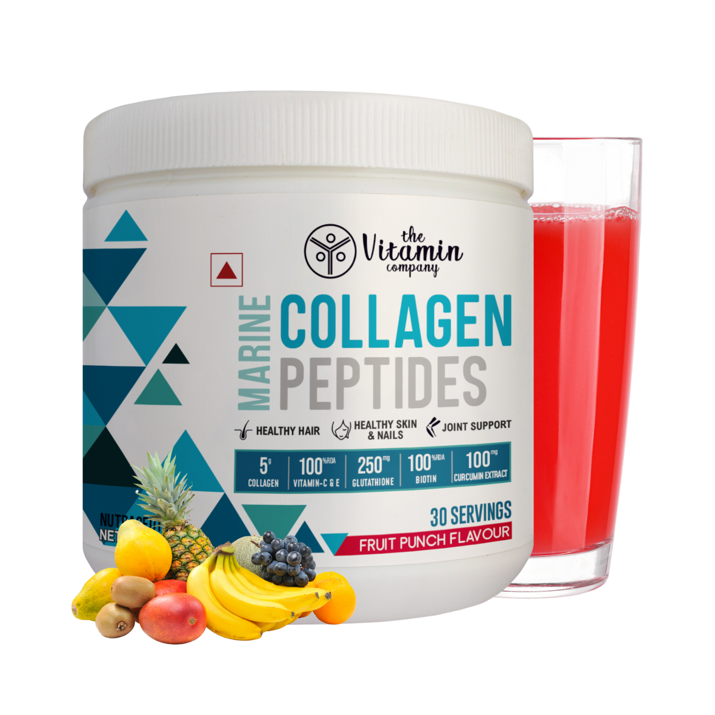 Hydrolyzed Marine Collagen Peptides | Fruit Punch Flavour | Skin & Beauty Support