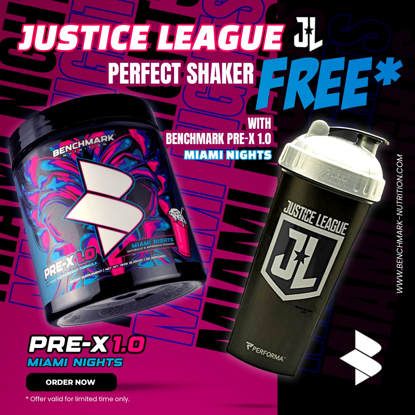 BENCHMARK PRE-X™ 1.0 Miami Nights + Perfect Shaker