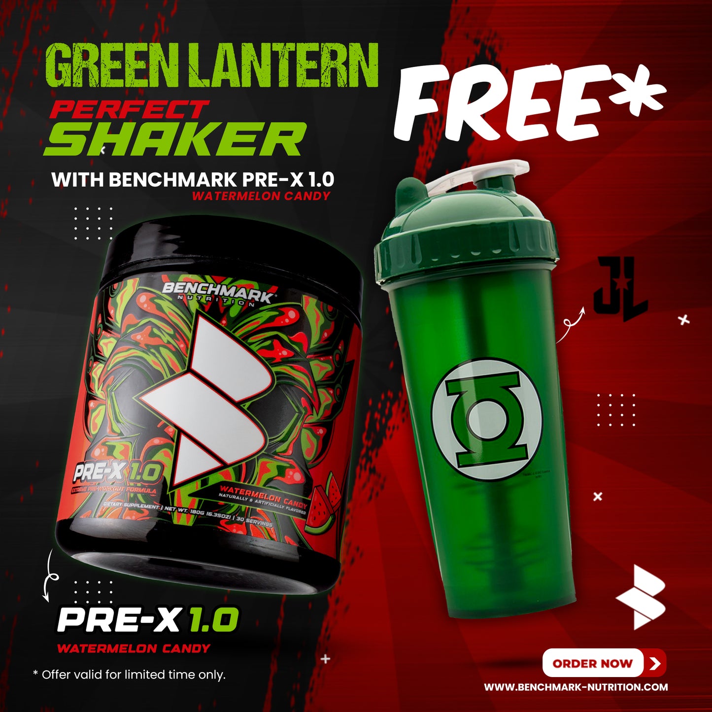 BENCHMARK PRE-X™ 1.0 Watermelon Candy + Perfect Shaker