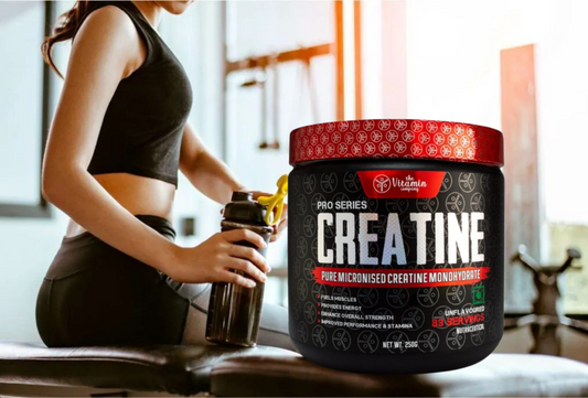 The Vitamin Company Pure Micronized Creatine Powder Creatine Monohydrate 250 gm, 83 Servings, Boosts Athletic Performance | Muscle Repair & Recovery | Fuels Muscles | Provides Energy Support for Heavy Workout | Unflavoured