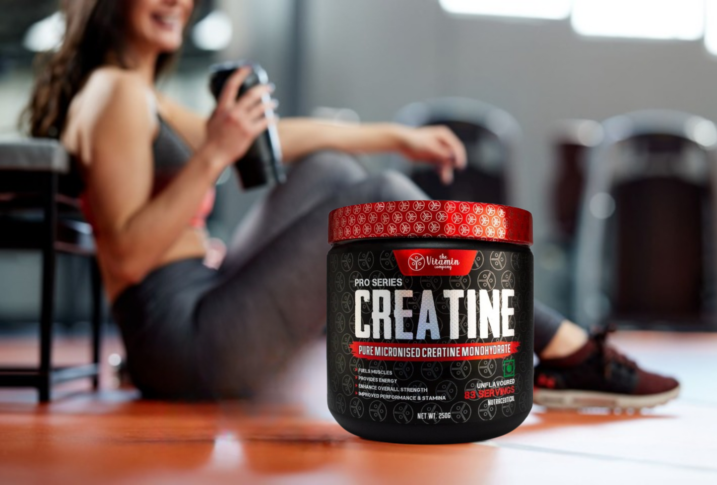 The Vitamin Company Pure Micronized Creatine Powder Creatine Monohydrate 250 gm, 83 Servings, Boosts Athletic Performance | Muscle Repair & Recovery | Fuels Muscles | Provides Energy Support for Heavy Workout | Unflavoured