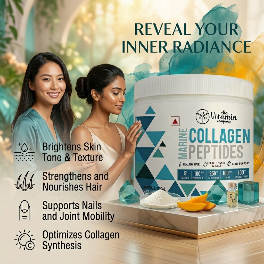 Marine Collagen Peptides Powder 240g – Mango Flavour | Skin, Hair, Nails & Joint Support Supplement