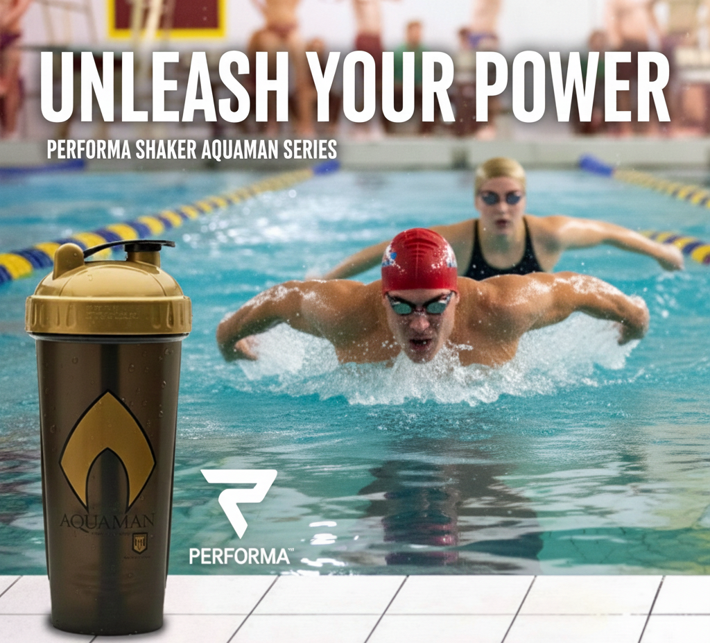 The Vitamin Company 800ml Aquaman Superhero Water Protein Shaker Gym & Sports Bottle