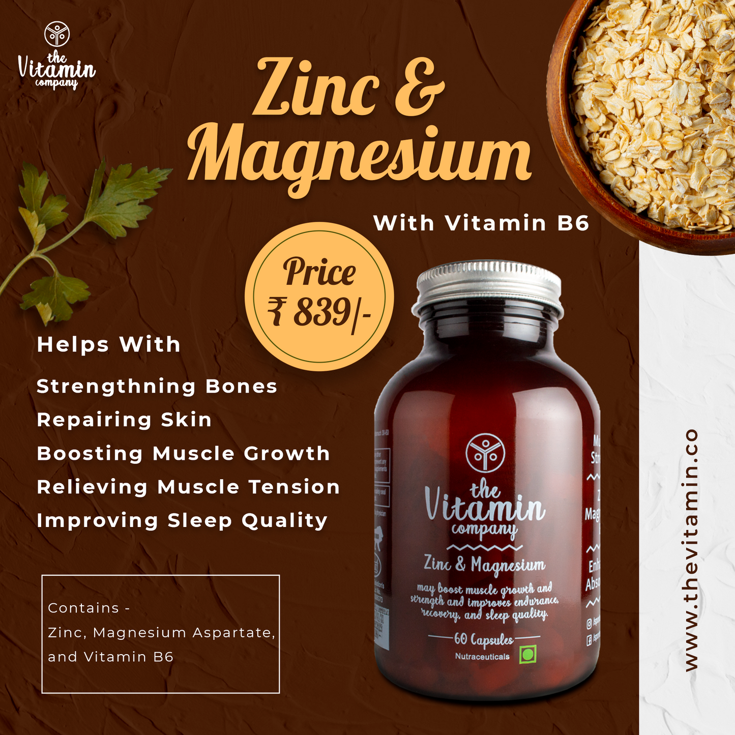 Zinc & Magnesium (with Vitamin B6) - ZMA